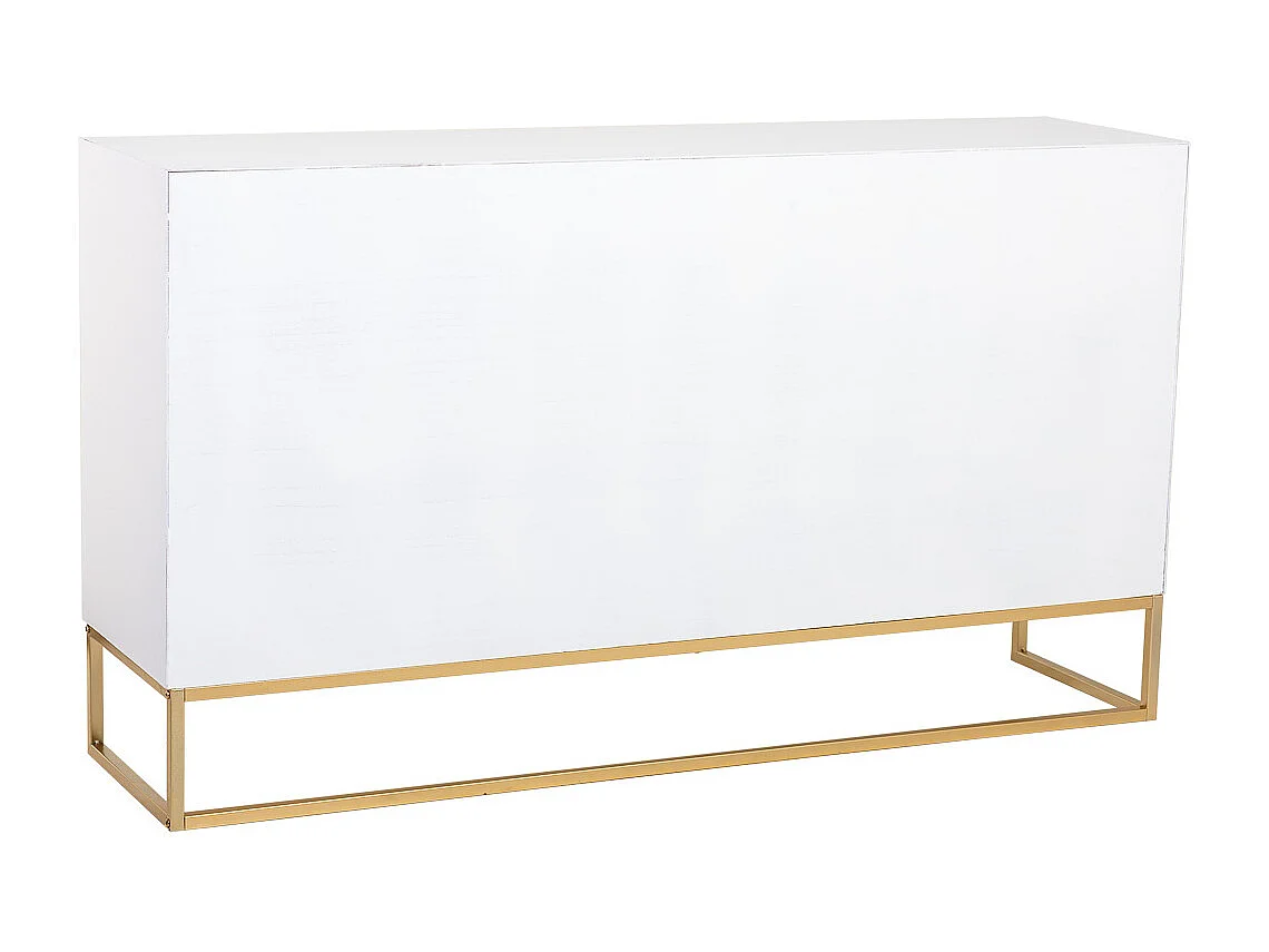 Aparador 3 portas em madeira e metal 160x41,5x90h cm