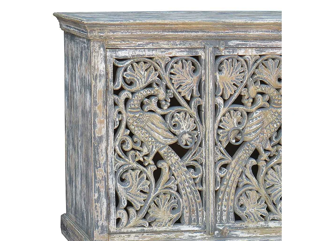 Buffet artisanal en bois 180x40x90h cm