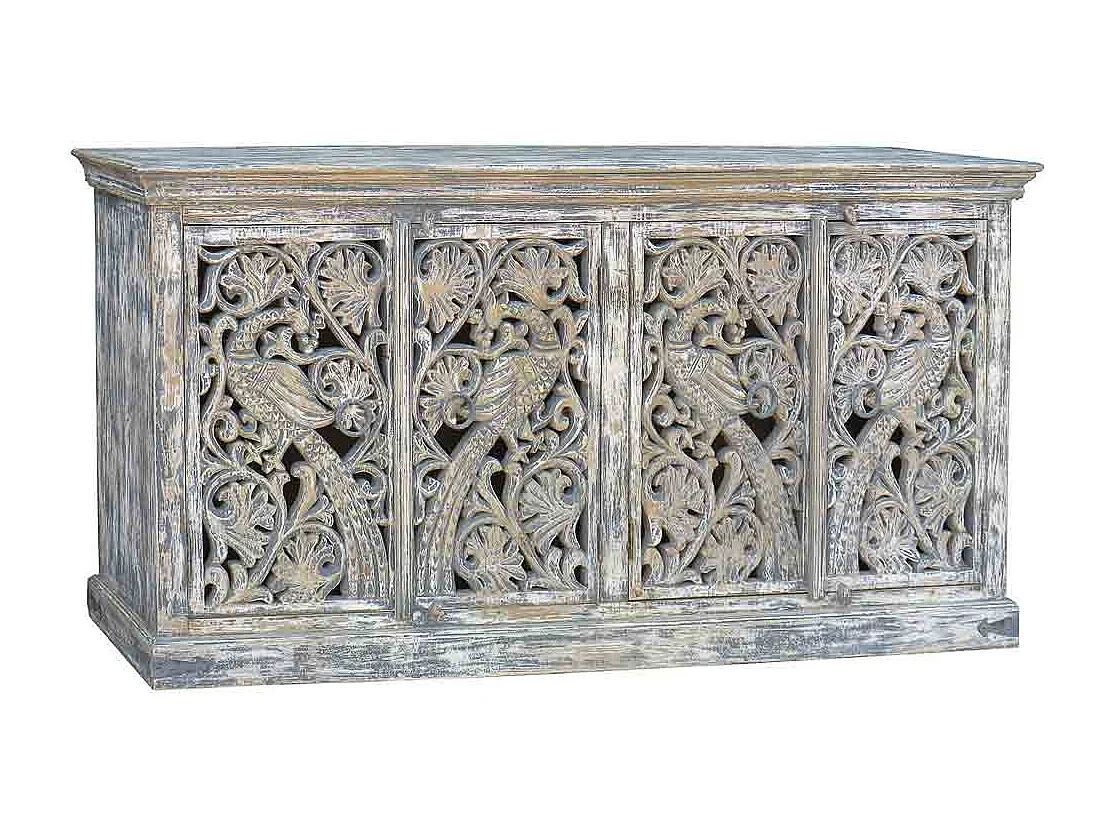 Buffet artisanal en bois 180x40x90h cm