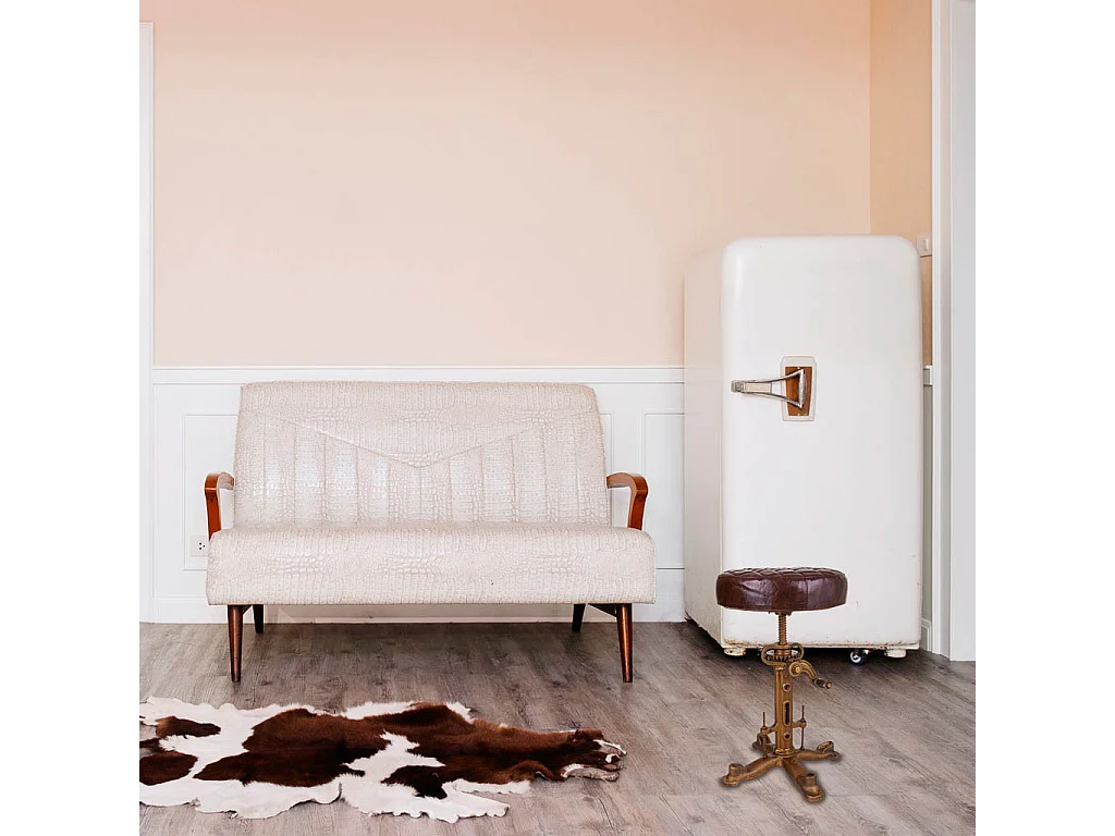 Tabouret en métal 36x36x50h