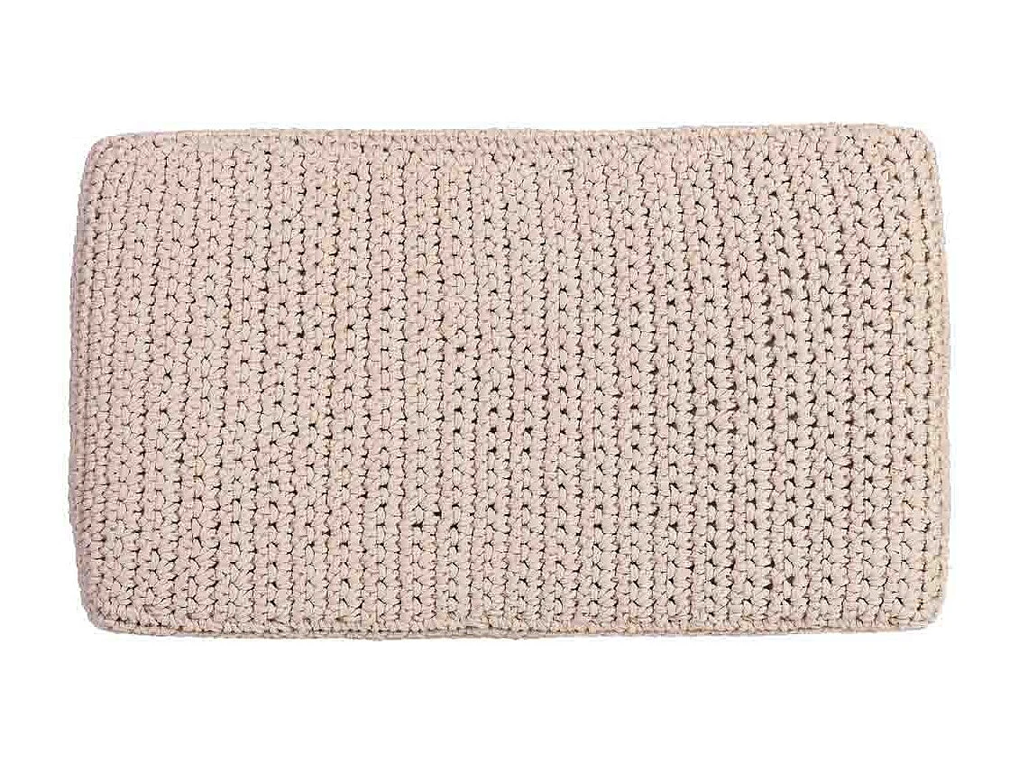 Banc en bois et coton 67x30x43h cm