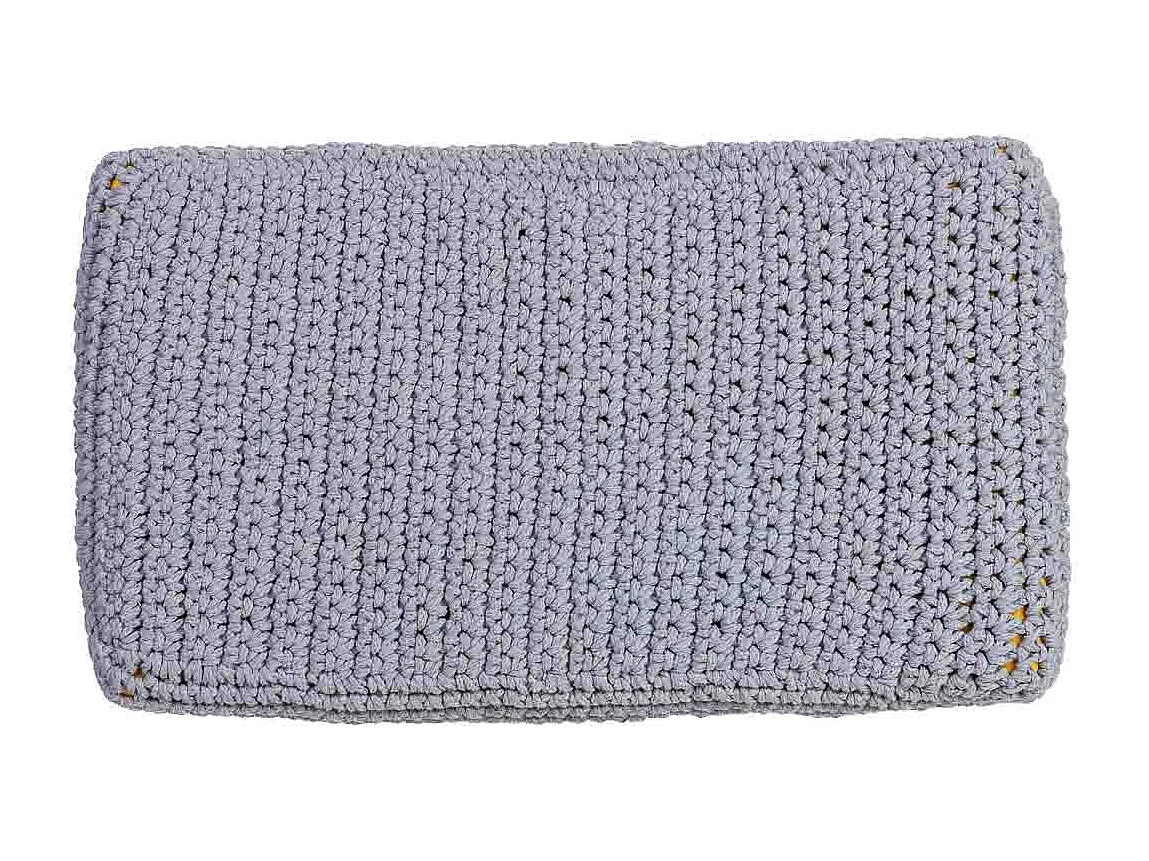 Sgabello intrecciata in legno e cotone grigio 67x30x43h cm