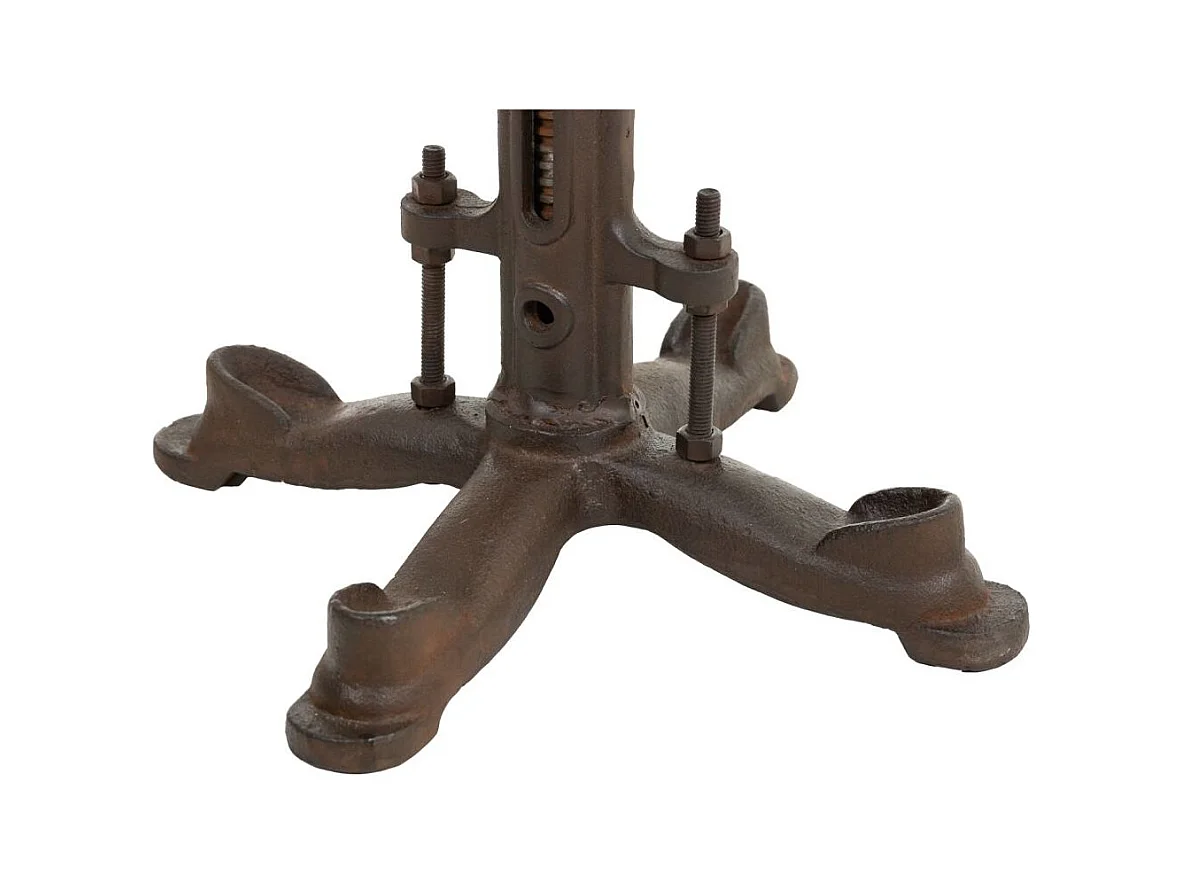 Tabouret en métal et cuir 30,5x30,5x33h cm