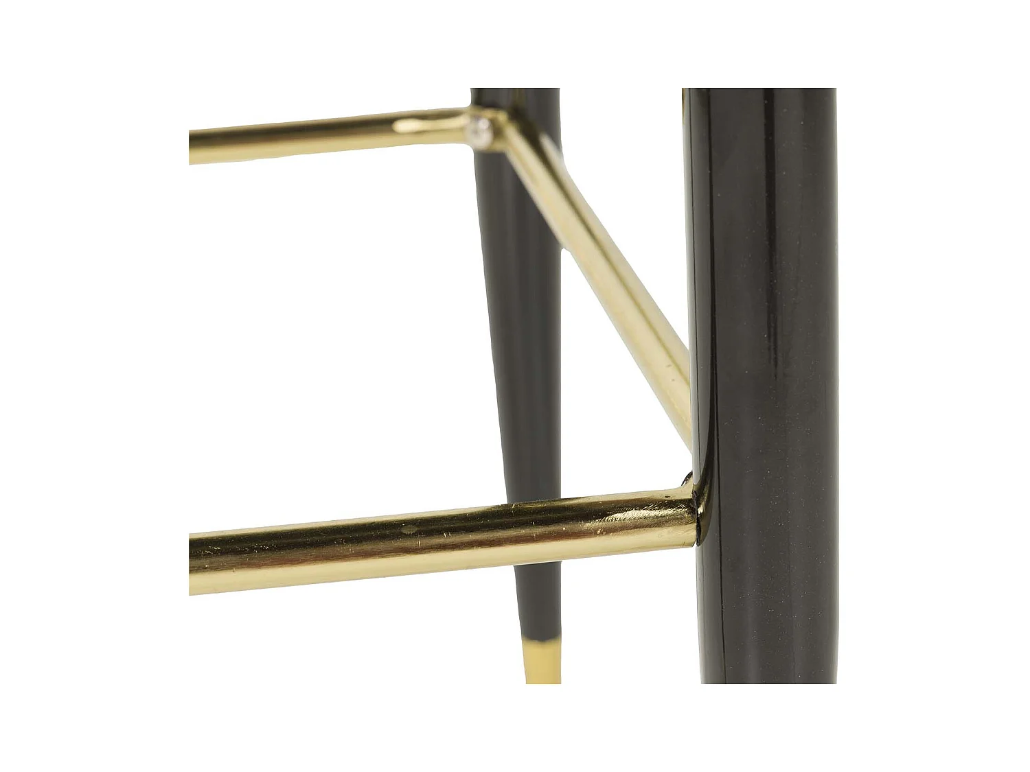 Tabouret en métal et cuir 30,5x30,5x33h cm