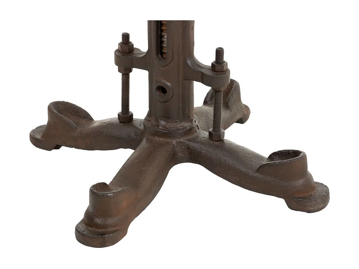 Tabouret en métal et cuir 30,5x30,5x33h cm