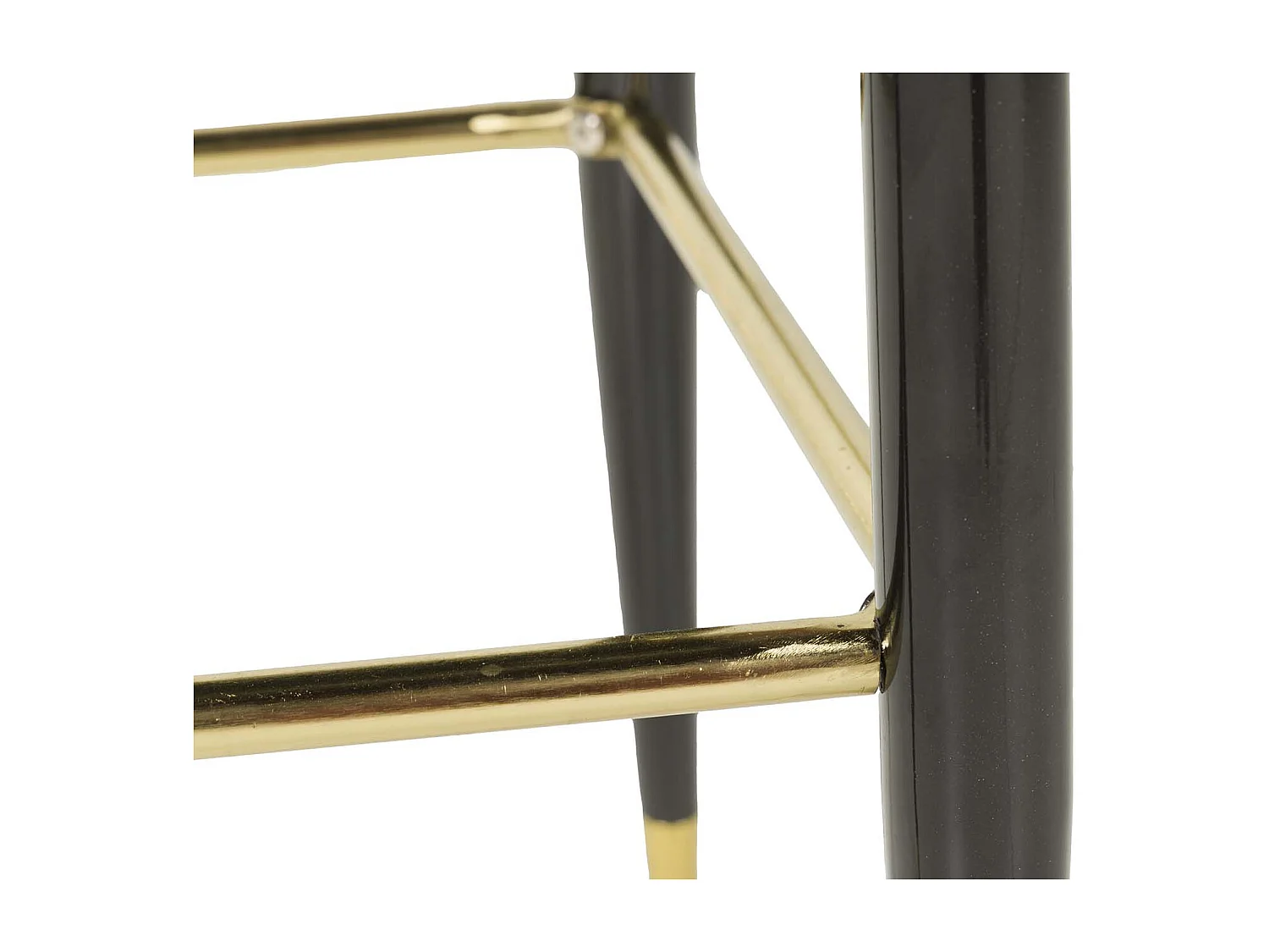 Tabouret en métal et cuir 30,5x30,5x33h cm