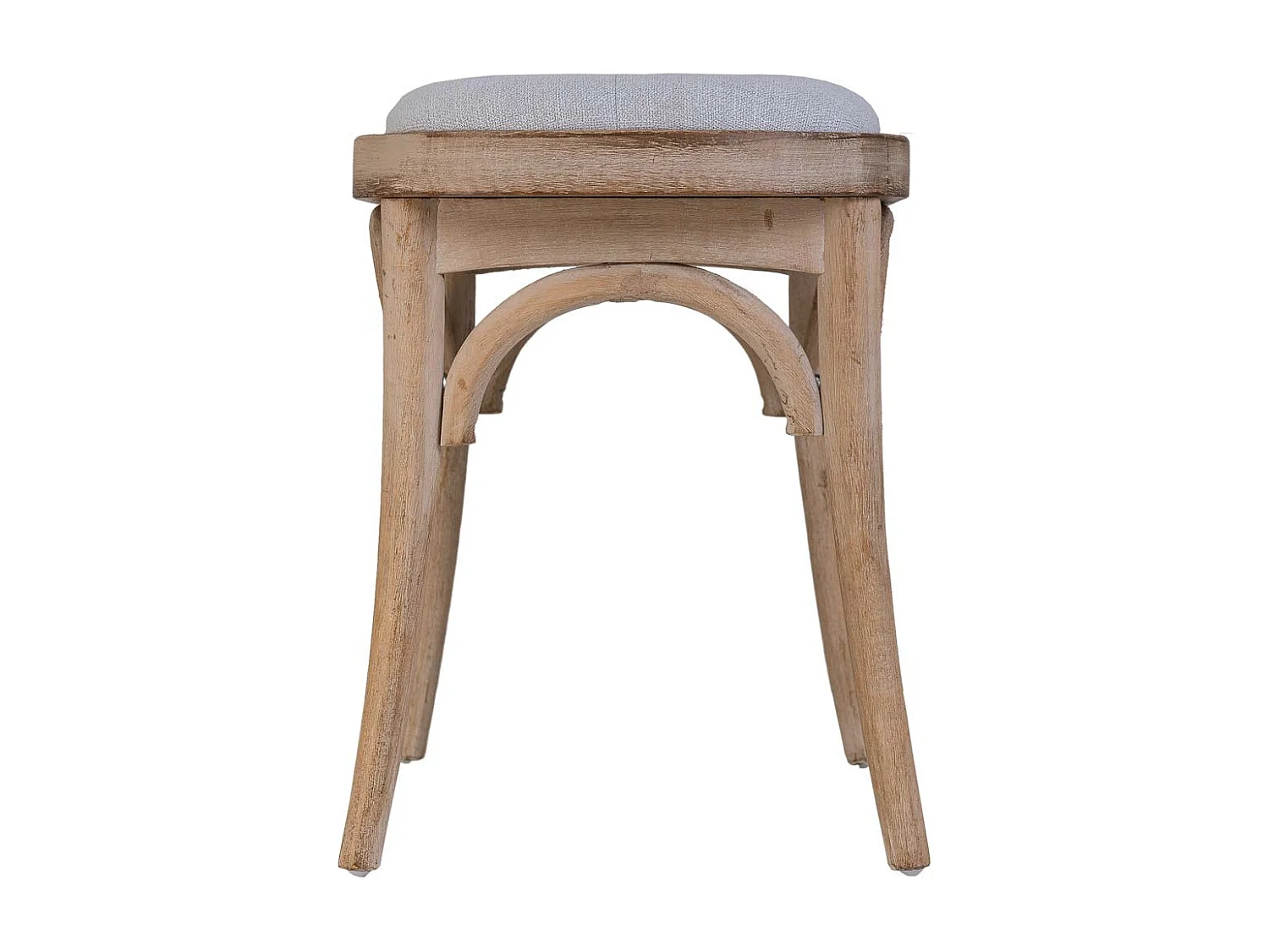 Banqueta de madera tapizada 55x37x47h cm