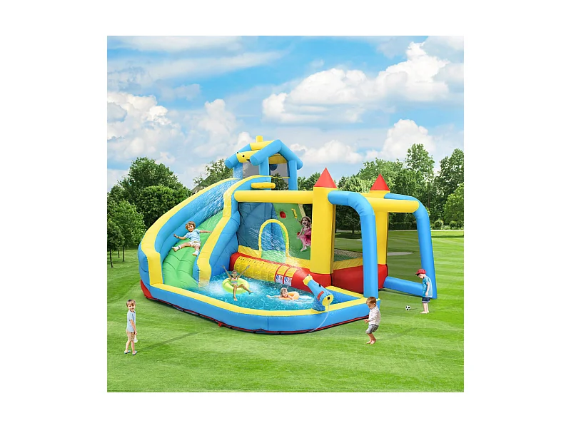 Château gonflable pour les enfants de 3 à 10 ans - avec Souffleur - charge max 135kg - 364x315x239cm