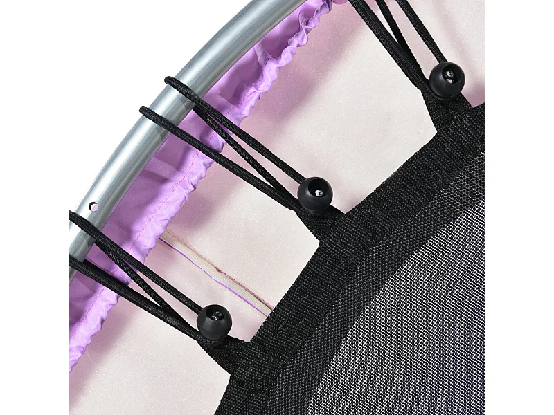 Trampoline de jardin ronde en acier galvanisé 147cm - avec filet de sécurité, balles de panier - charge max 50kg