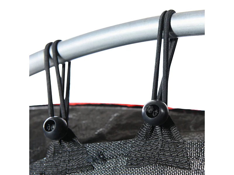 Trampoline de jardin rond en acier - 140cm - avec panier de basket et 2 balles de panier - charge max 45kg - 3 à 6 ans