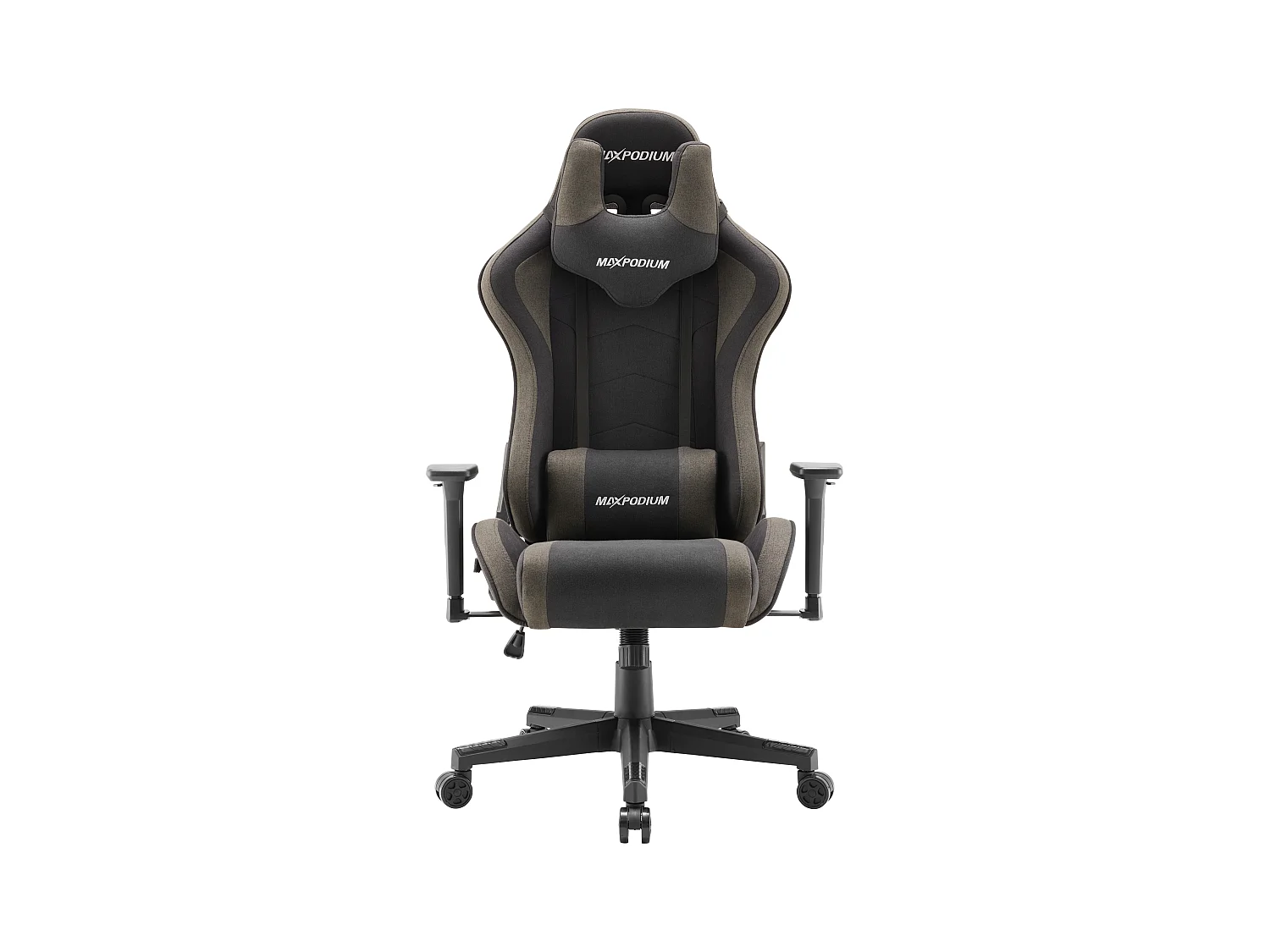 Silla gamer extra ancha, ergonómica, de tela, altamente ajustable – Tactical, Gris