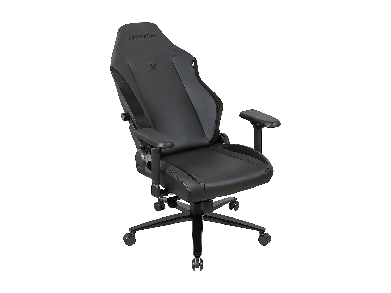 Gamingstoel Premium – met massagefunctie, belastbaar tot 170 kg – Heavy SMI, Zwart