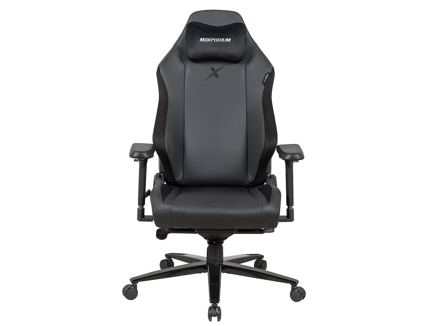 Chaise gamer premium avec fonction de massage, supporte 170 kg – Heavy SMI, Noire