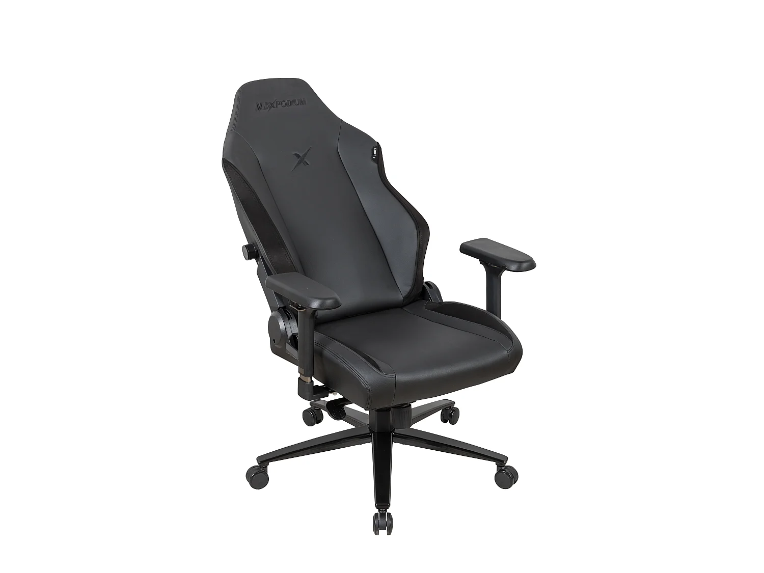 Chaise gamer premium avec fonction de massage, supporte 170 kg – Heavy SMI, Noire