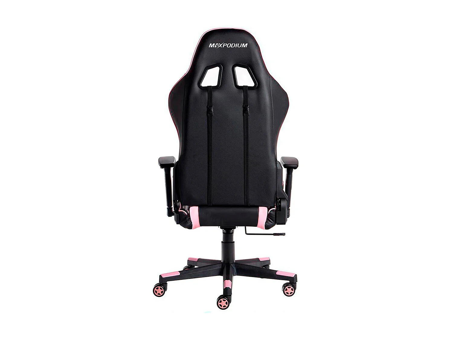 Gaming Stuhl – ergonomisch, extra breit, vielseitig einstellbar, bis 150 kg belastbar – MaxPodium Tactical, Schwarz und Rosa
