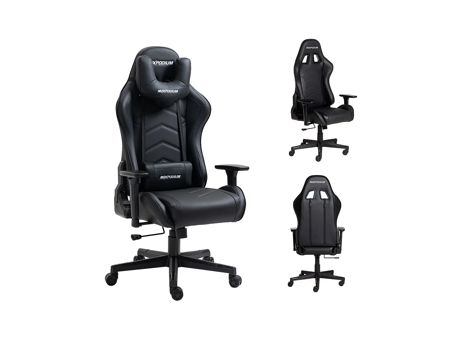 Silla gamer ergonómica, ajustable en altura, soporta 150 kg – Tactical, Negra