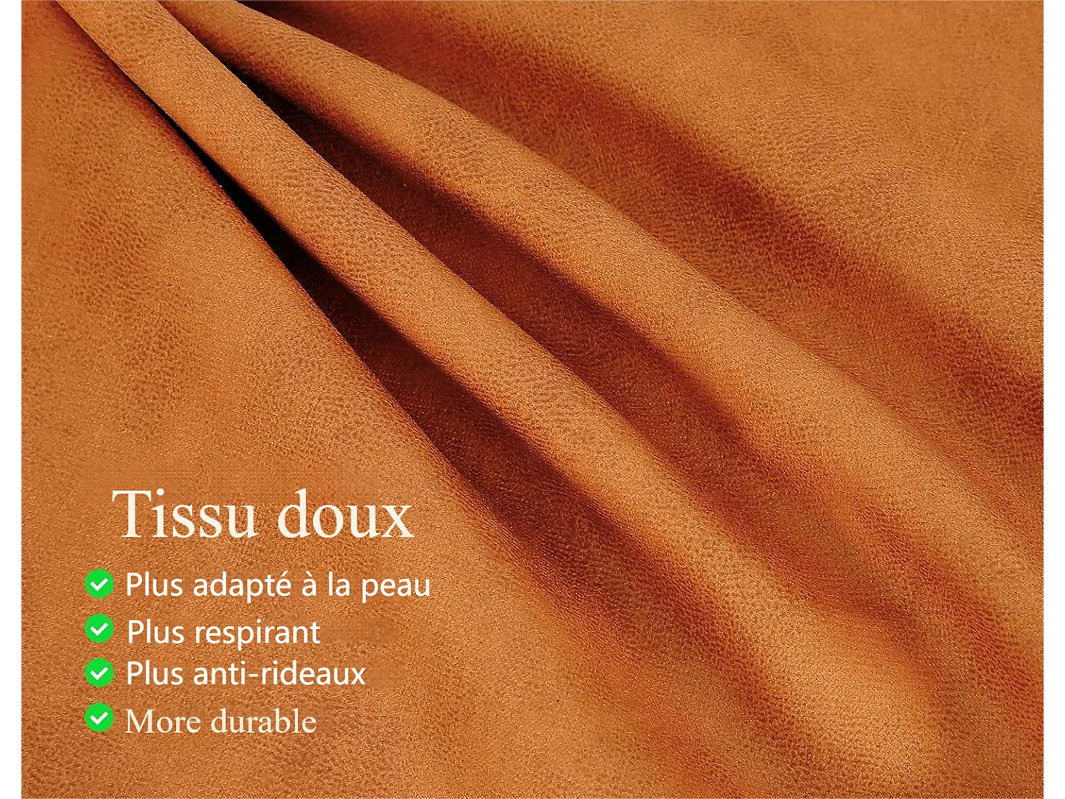 Divano 2/3 posti in similpelle, con cuscini del sedile profondi e comodi da 56 cm, 185x76x90 cm, arancione