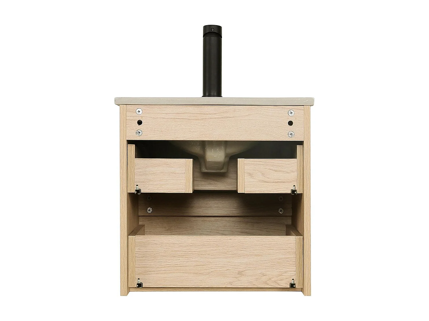 Einzelwaschtischunterschrank 45 cm + Wasserhahn + SORRENTO-Spiegel