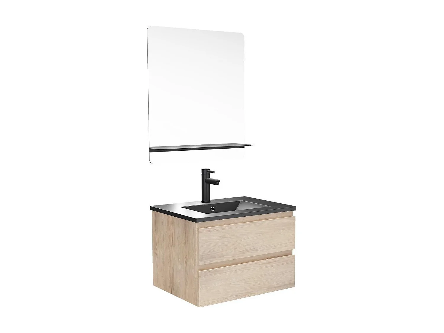 Enkele unit + wastafel + kraan + spiegel SORRENTO