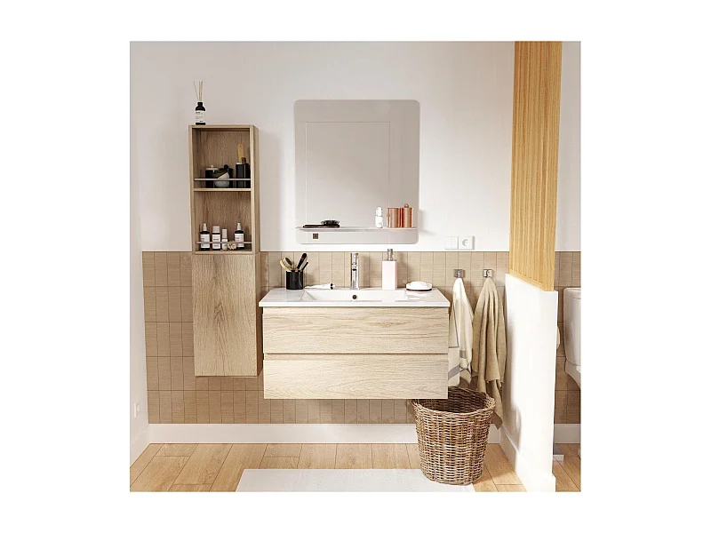 Mobile semplice + rubinetto + specchio + colonna SORRENTO