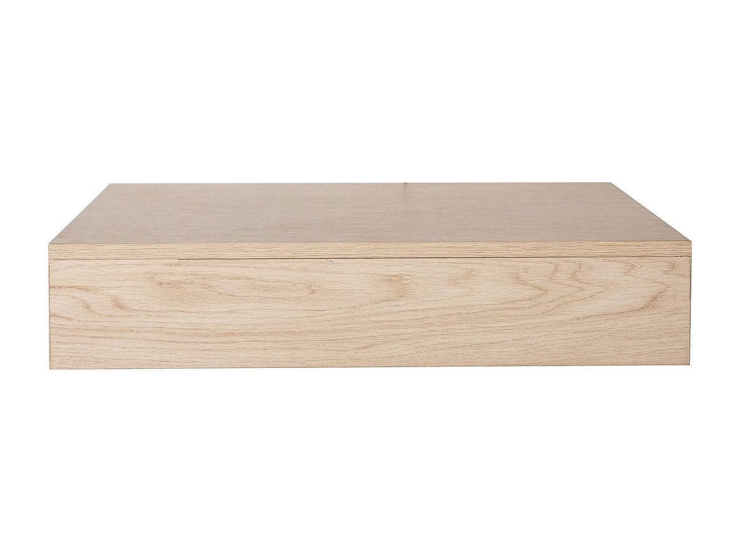 Plan de toilette suspendu pour vasque WILL - 60 cm - Ep. 12 cm + Equerres invisibles - Décor Chêne