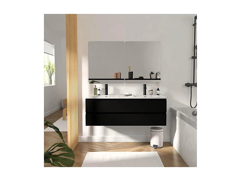 Mobile doppio lavabo + lavabo + specchio SORRENTO