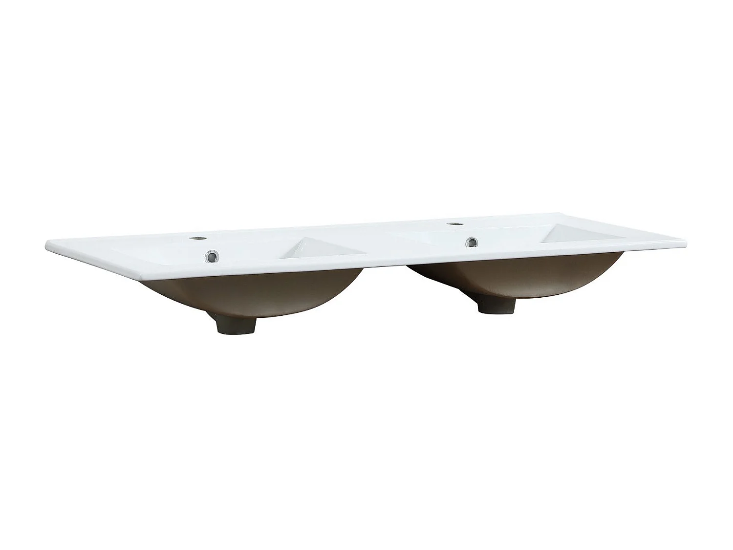 Meuble double vasque 120cm avec plan céramique SORRENTO Noir + colonne