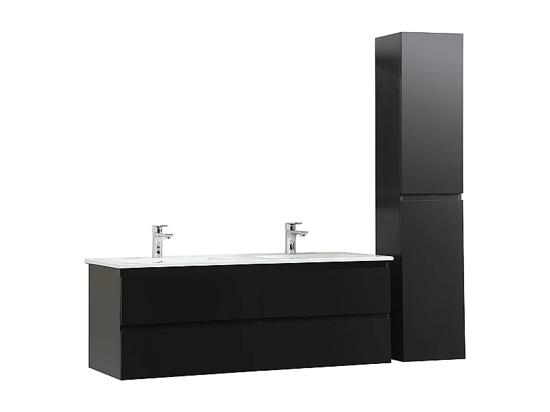 Mueble de lavabo doble + lavabo + columna SORRENTO