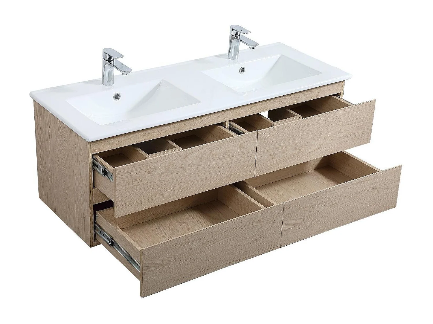 Mueble de lavabo doble + lavabo + espejo SORRENTO