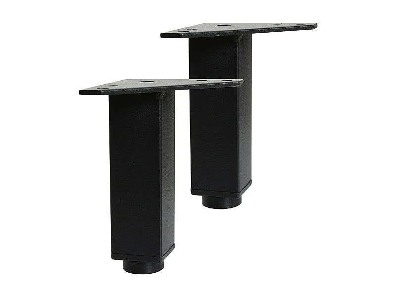 Lot de 2 pieds réglables en métal pour meuble de salle de bain