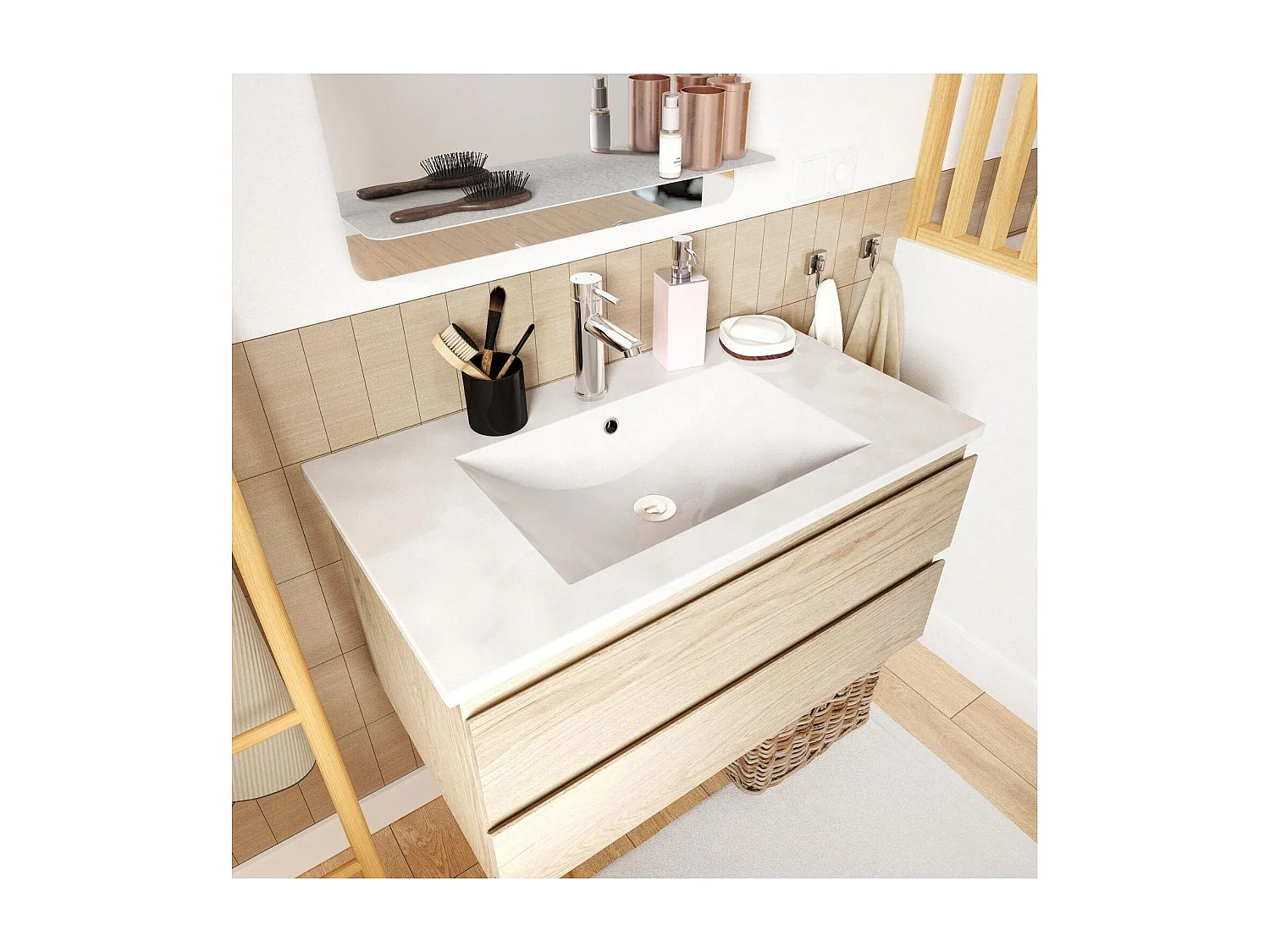 Enkele unit + spoelbak + SORRENTO kraan