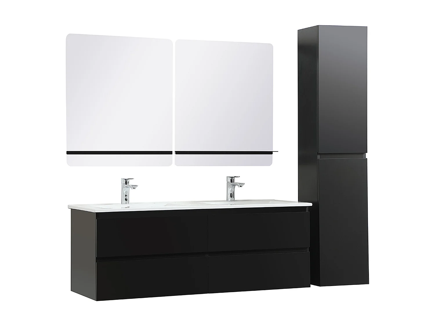 Mobile doppio lavabo + lavabo + specchio + colonna SORRENTO