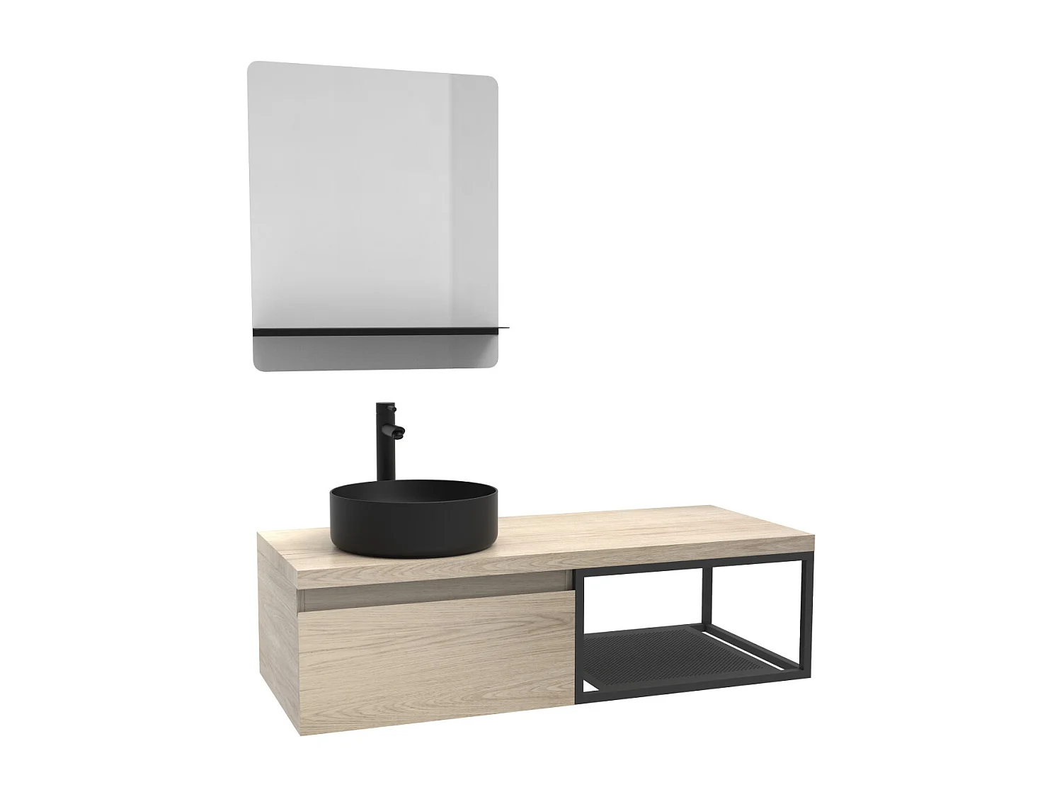 Enkele unit + wastafel + WILL spiegel