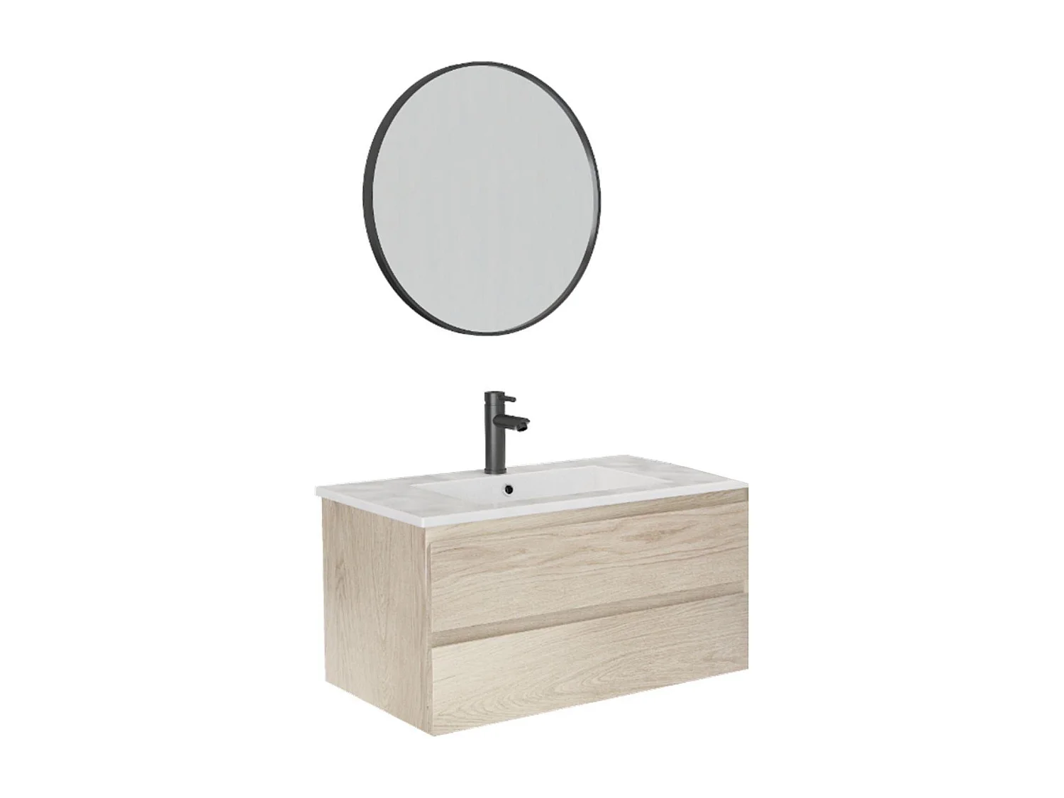 Enkele unit + wastafel + kraan + spiegel SORRENTO