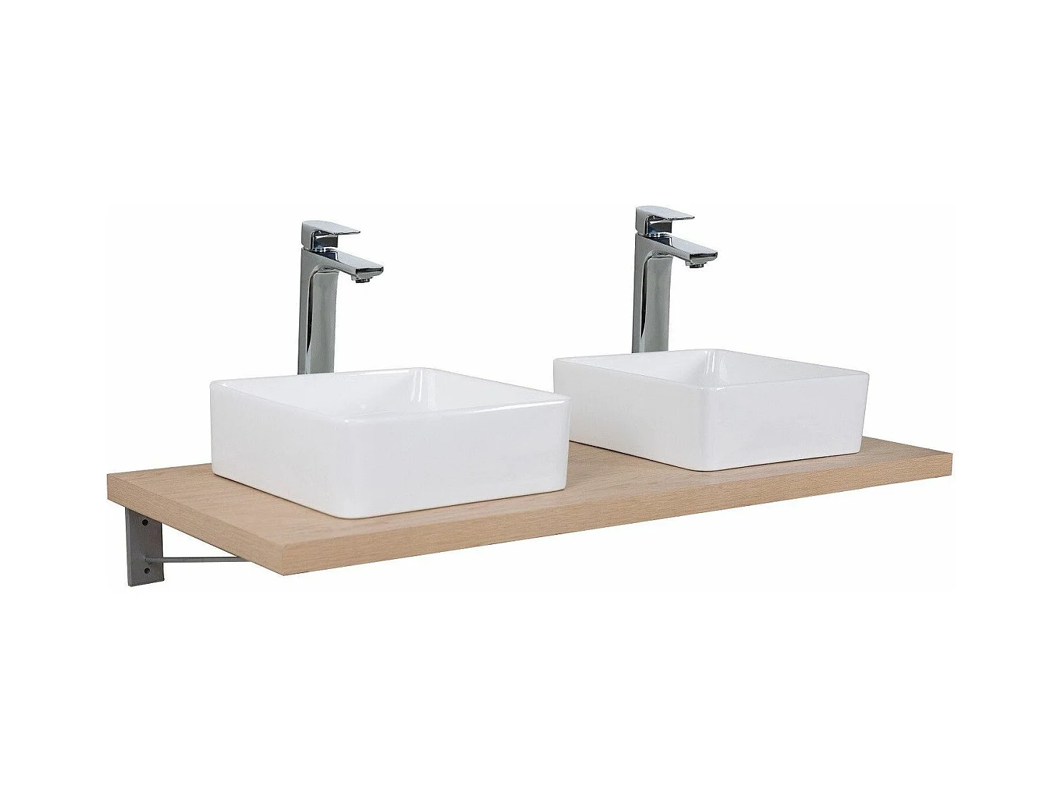 Doppelwaschtischplatte + WILL-Halterungen