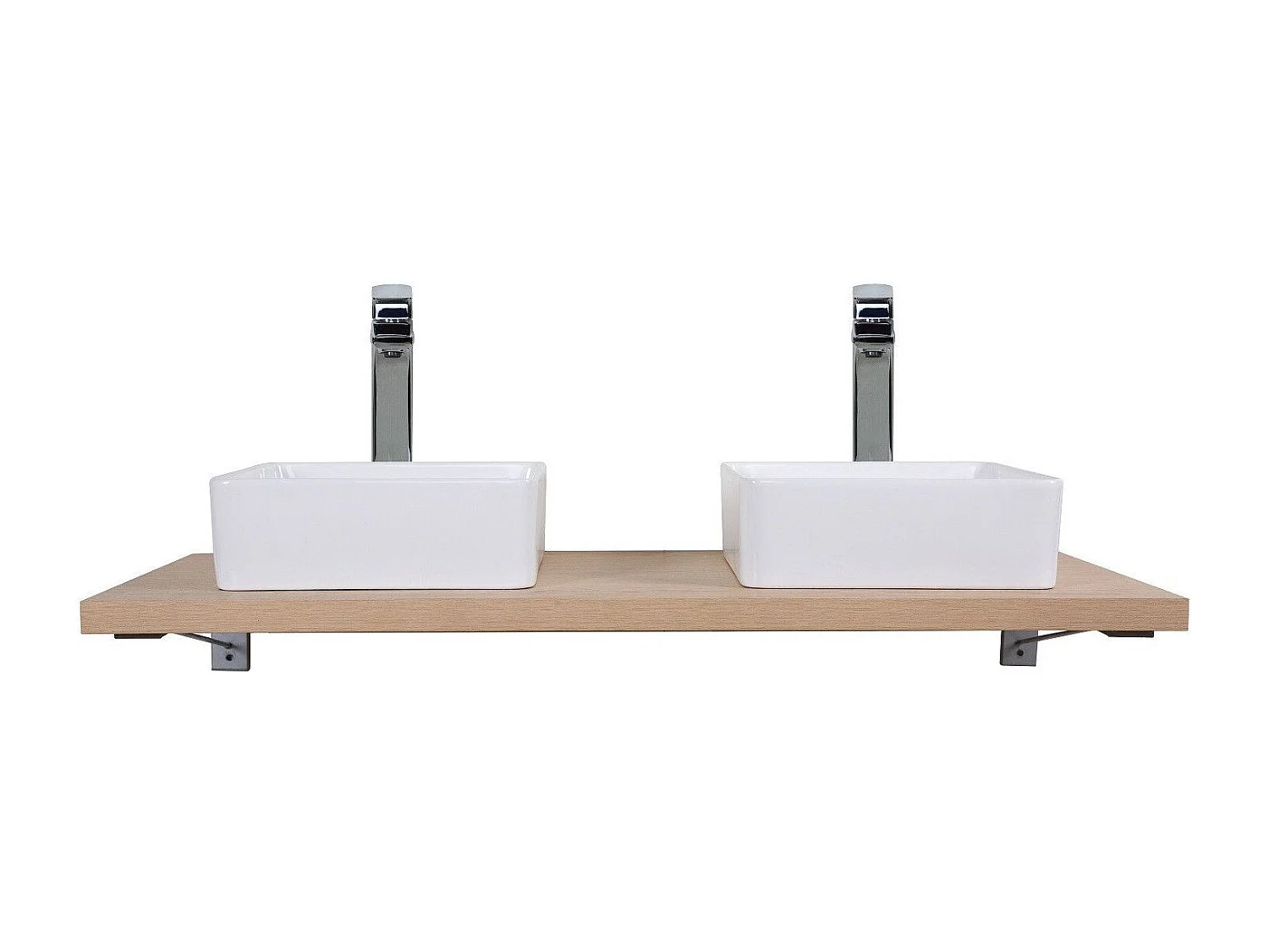 Dubbele wastafelblad + WILL-beugels