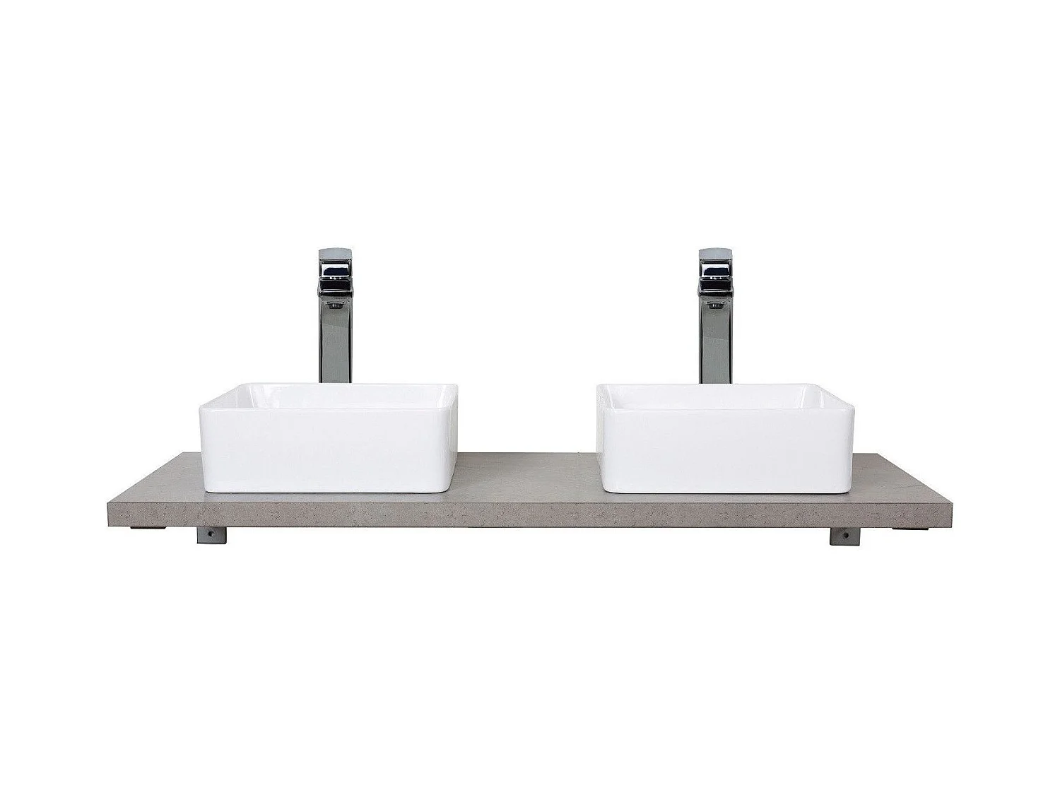 Doppelwaschtischplatte + WILL-Halterungen