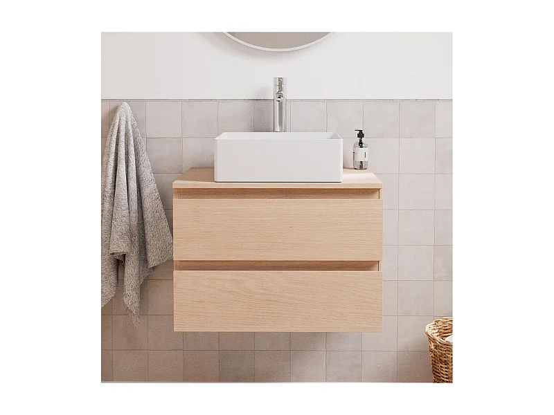 Enkele wastafelmeubelset 60 cm + SORRENTO wastafel