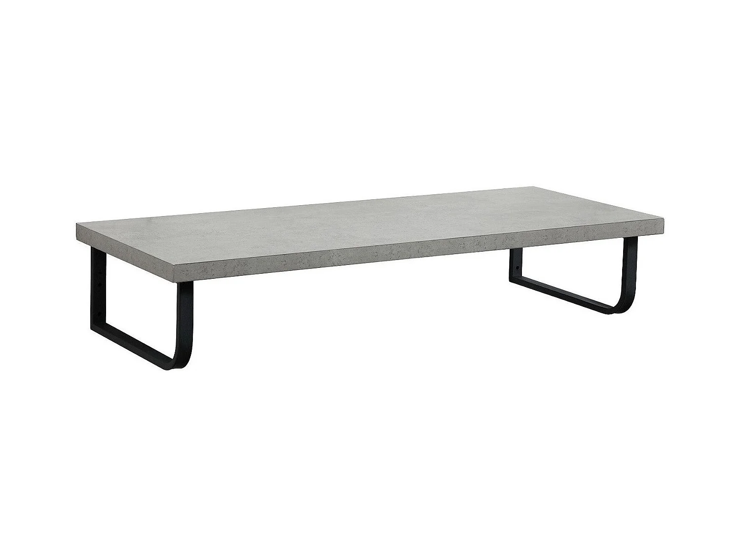 Plan de toilette suspendu chêne pour vasque WILL - 120 cm + Equerres Métal Noir Mat