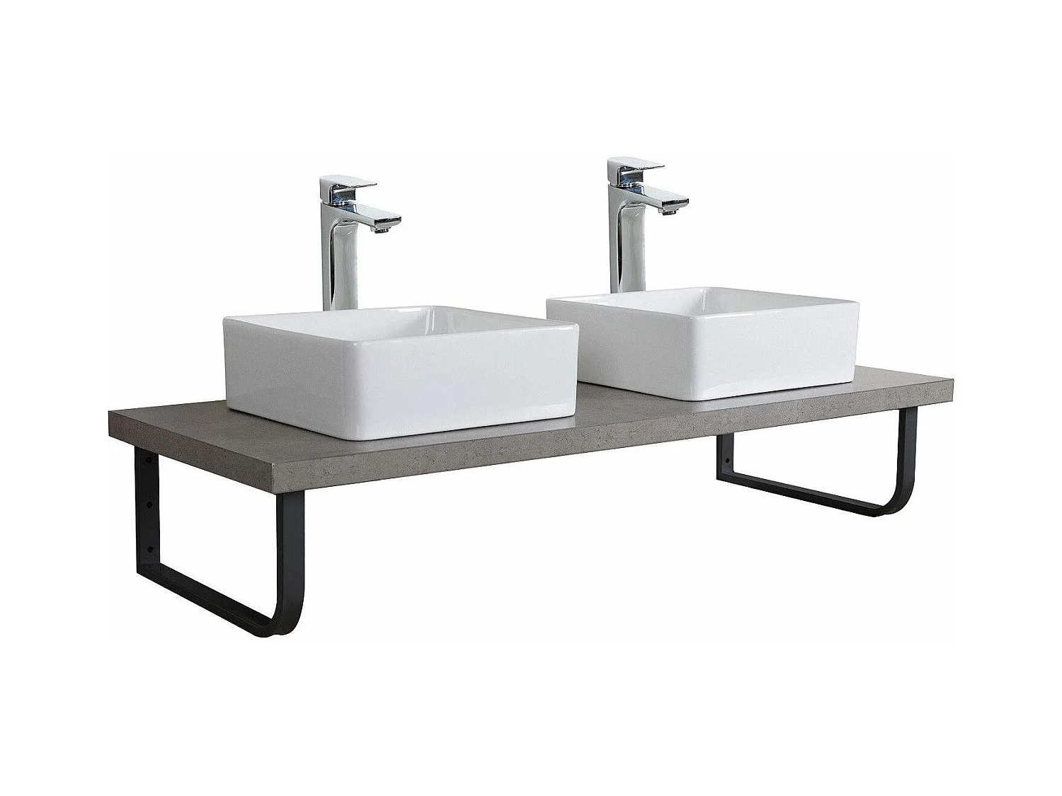 Doppelwaschtischplatte + WILL-Halterungen