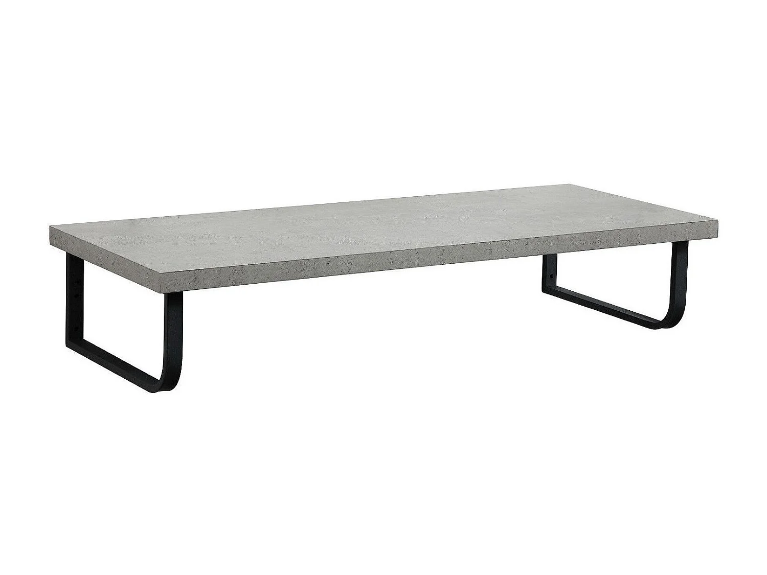 Plan de toilette suspendu chêne pour vasque WILL - 120 cm + Equerres Métal Noir Mat