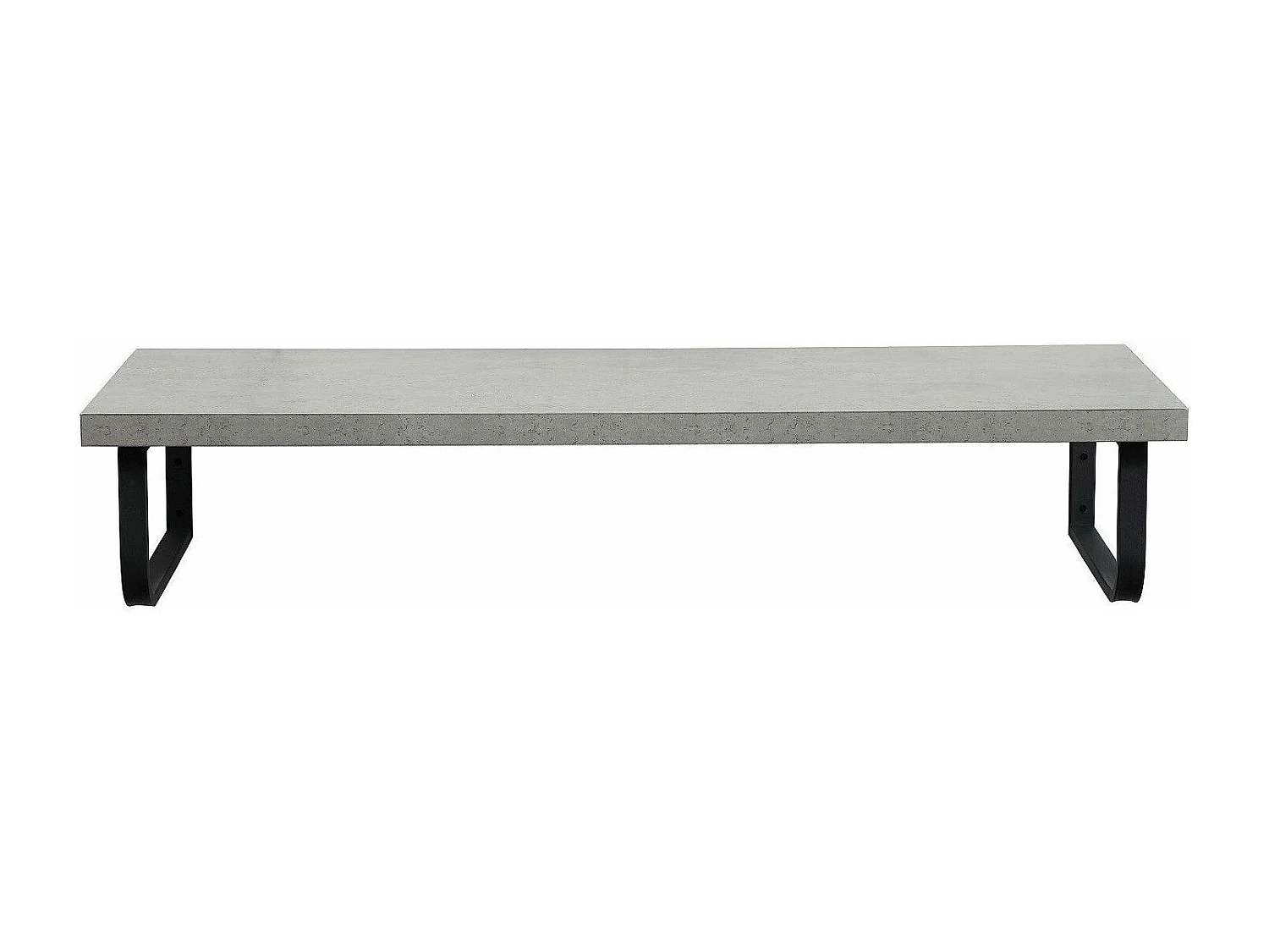 Plan de toilette suspendu chêne pour vasque WILL - 120 cm + Equerres Métal Noir Mat