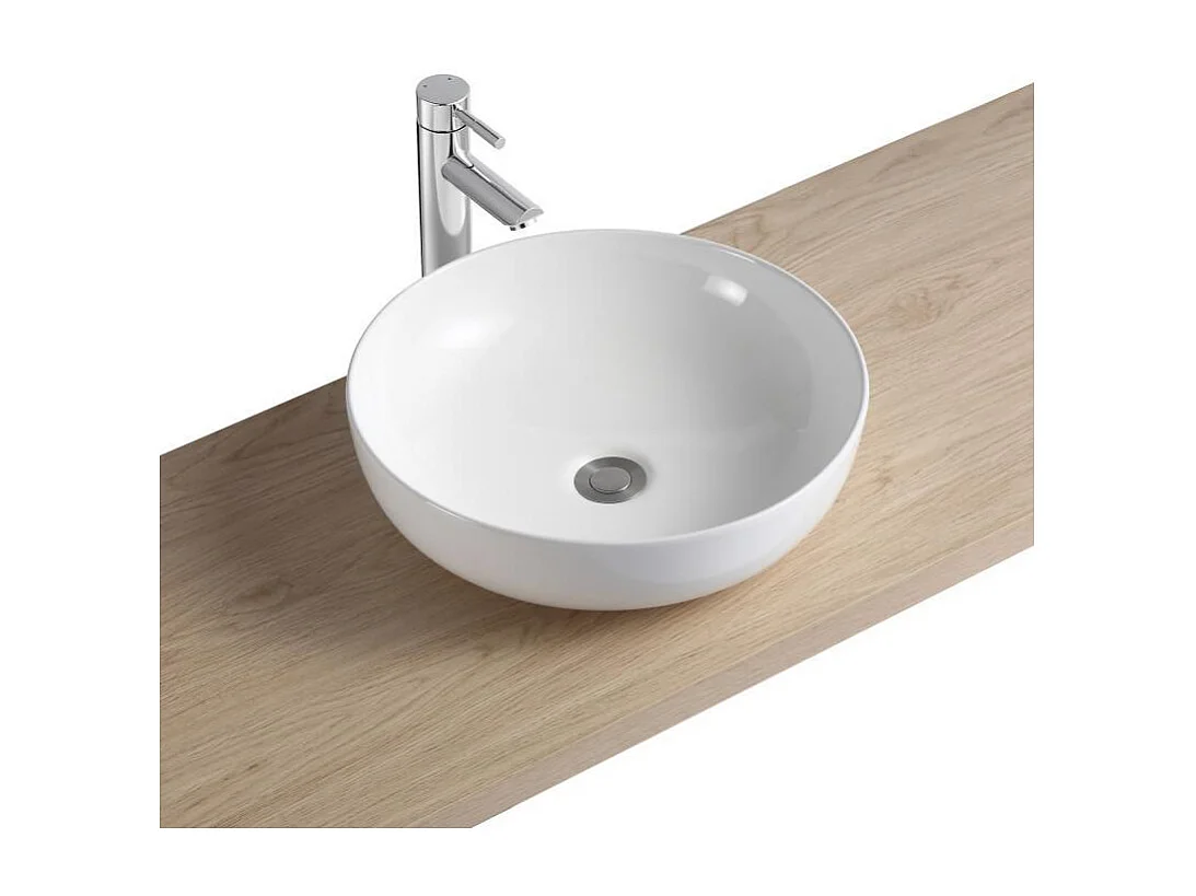 Ensemble meuble simple vasque 80 cm + vasque SACHA + robinet TAP + miroir EMA + colonne SORRENTO