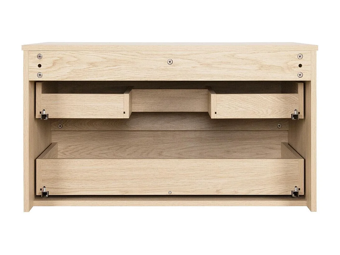 Enkele wastafelmeubelset 80 cm + wastafel + kraan + spiegel + SORRENTO kolom