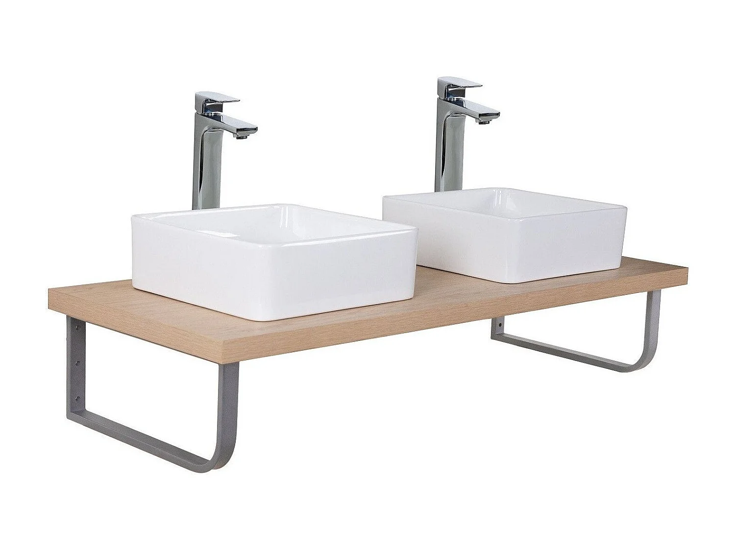 Hängende Waschtischplatte für Waschbecken - 120 cm - Dicke 3,8 cm WILL