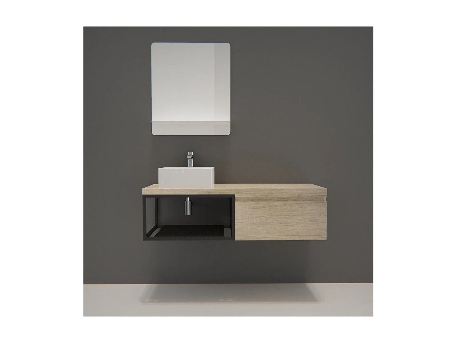 Einzelmöbel + Waschbecken + WILL-Spiegel