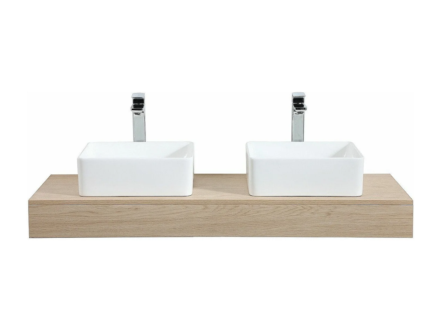 WILL dicke Doppelwaschbecken-Waschtischplatte