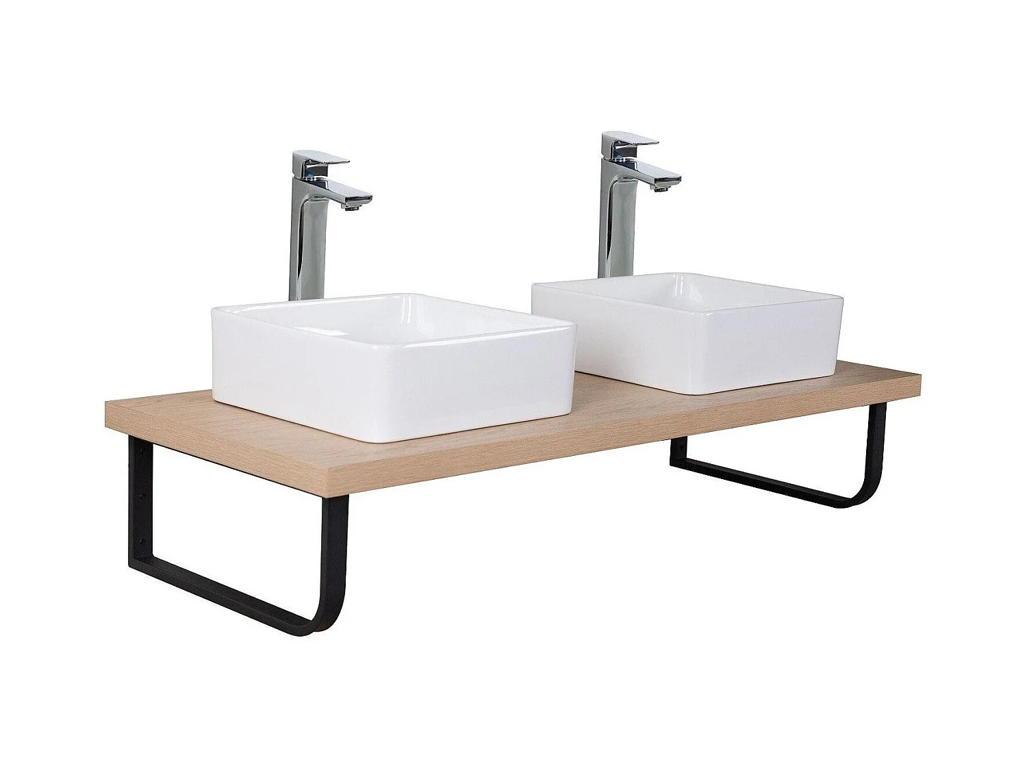 Doppelwaschtischplatte + WILL-Halterungen