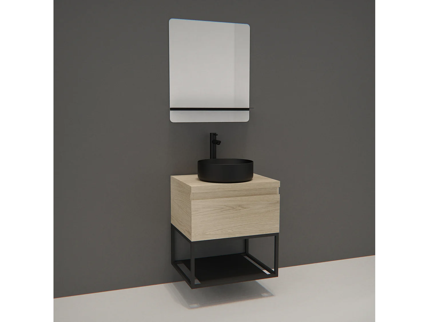 Einzelmöbel + Waschbecken + WILL-Spiegel