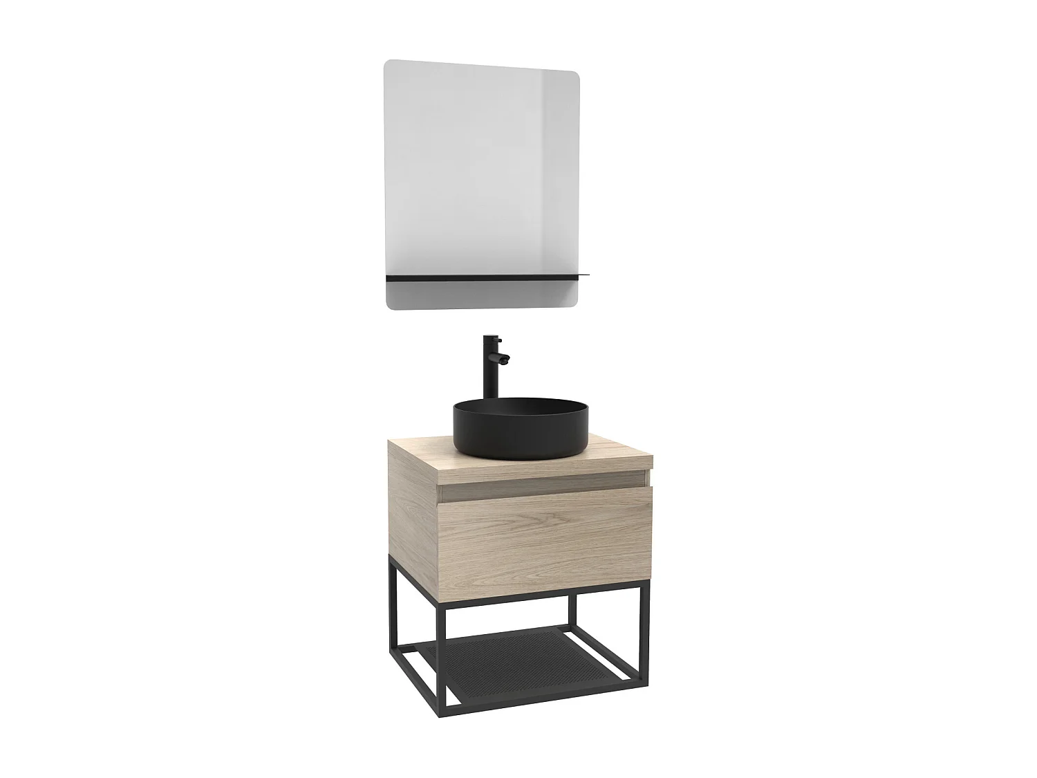 Enkele unit + wastafel + WILL spiegel